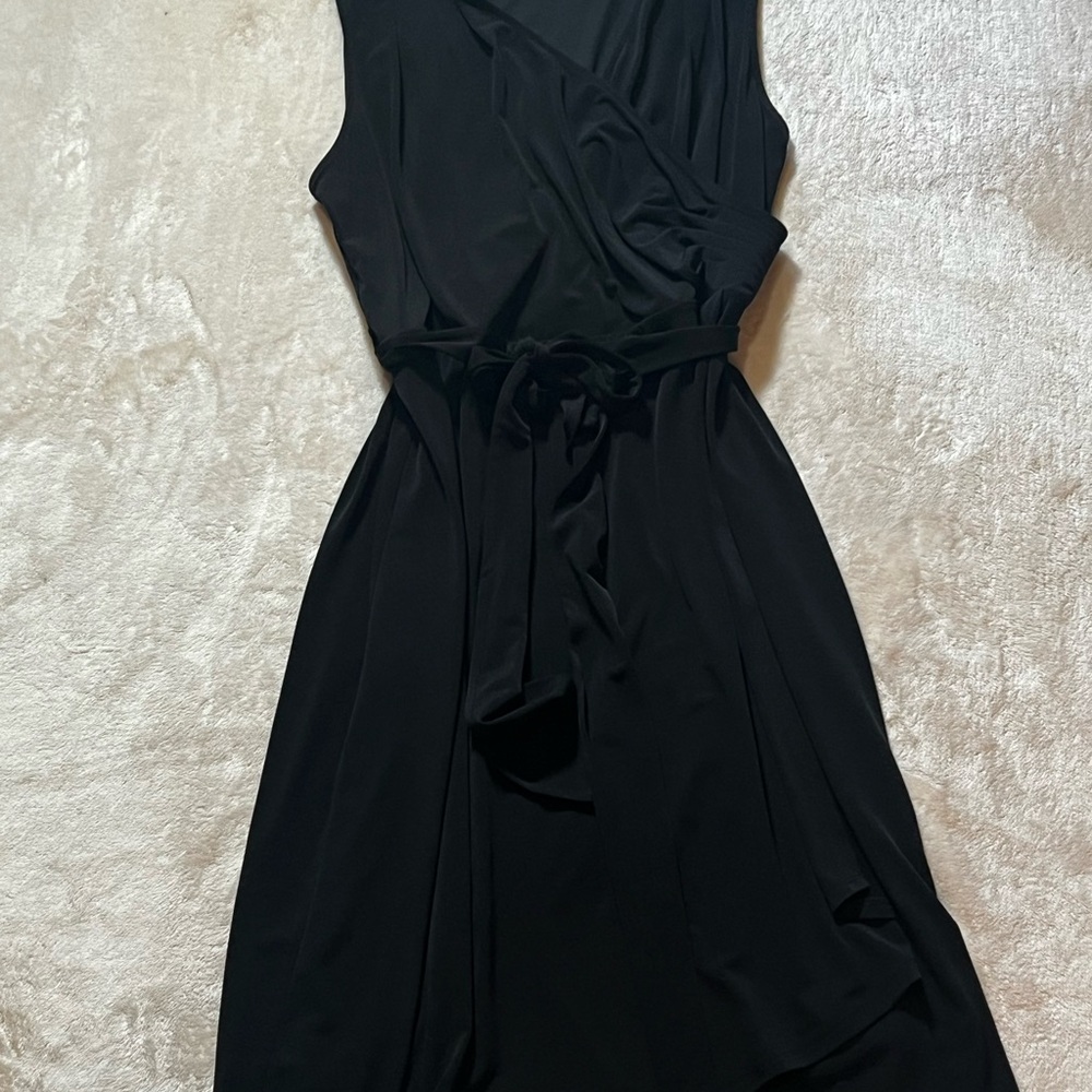 41 Hawthorn Women’s Black Sleeveless Faux Wrap Midi Dress SZ 2X - Picture 3 of 7